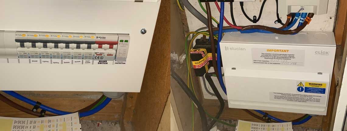 Consumer unit and wiring checked during an EICR